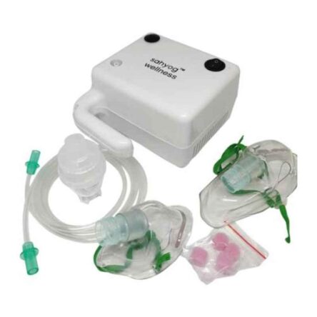 Sahyog Wellness White Mini Piston Compressor Nebulizer with Flow Adjuster