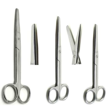 Forgesy 3 Pcs Stainless Steel Dressing Surgical Scissors Set