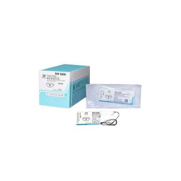 Ethicon R823 2-0 Black Braided Silk Suture