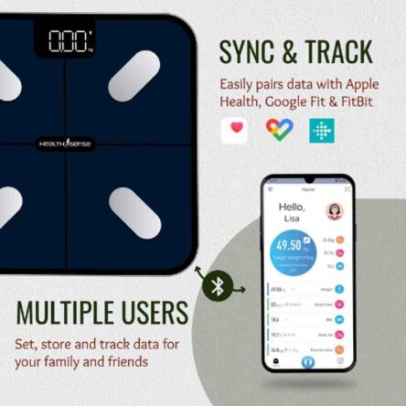 HealthSense HealthU Plus Smart Bluetooth Weighing Scale with Heart Rate Feature