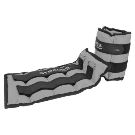 Strauss 38x19x3cm Neoprene Grey Adjustable Ankle Weight