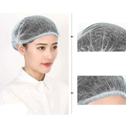 Oriley 18 inch 8 GSM Disposable Non-Woven Elastic Head Cover Bouffant Cap