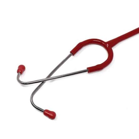 Indosurgicals Silvery II Stainless Steel Red Stethoscope