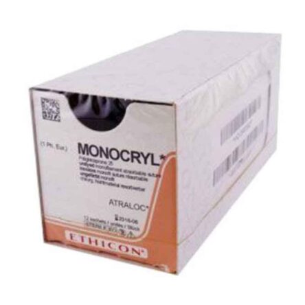 Ethicon NW1602 12 Pcs 2-0 Dyed Monocryl Monofilament Poliglecaprone 25 Suture Box