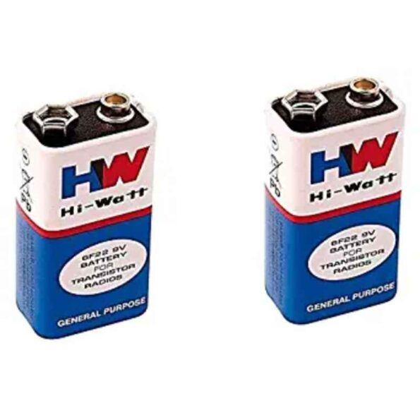 Lab Junction 9V Hi-Watt Zinc Carbon Battery for Electronic Devices