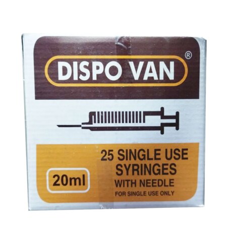 HMD Dispo Van Syringe 20ml | 22 Gauge | 1.25 Inch Needle