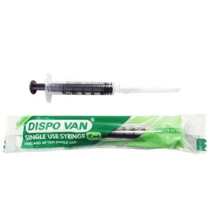 Hmd Dispo Van Syringe 2ml | 24 Gauge | 1  Inch Needle