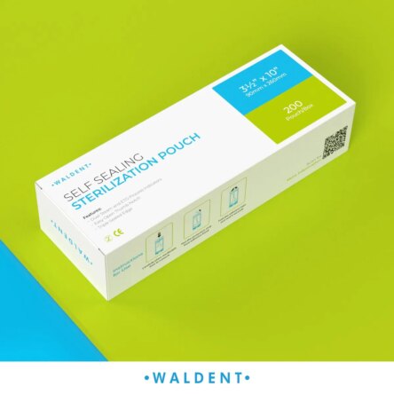 Waldent Self-Seal Sterilization Pouch 250×400 mm (10 in x 15.75 in)