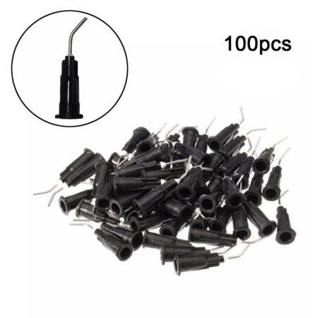 ET Dental Pre-Bent Tips 18 Gauge Black (Pack of 100)