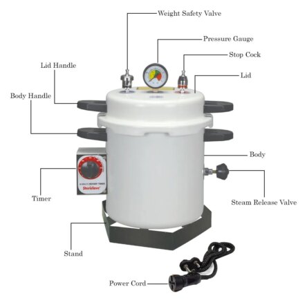 Life Stericlave With Rotary Timer – 14 Litres With Drum (8 x 8 inches) [ST911EPT]