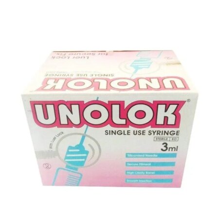 HMD Unolok Syringe 3ml | 27 Gauge | 1.5 Inch Needle