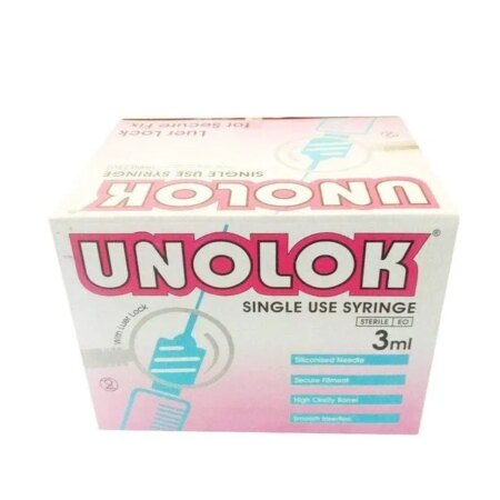 HMD Unolok Syringe 3ml | 27 Gauge | 1.5 Inch Needle