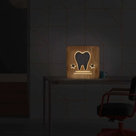 iDENTical Wooden 3D Light Lamp MD-904