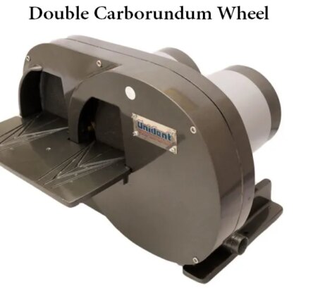 Unident Dental Double Disc Model Trimmer M-6001 (1 Diamond Disc & 1 Carborundum Wheel)