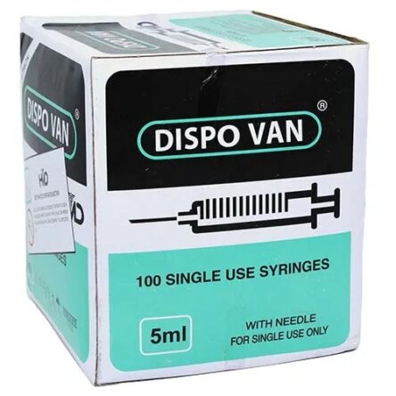 Hmd Dispo Van Syringe 5ml | 24 Gauge | 1 Inch Needle