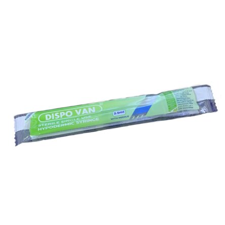 Hmd Dispo Van Syringe 2.5ml | 24 Gauge | 1 Inch Needle