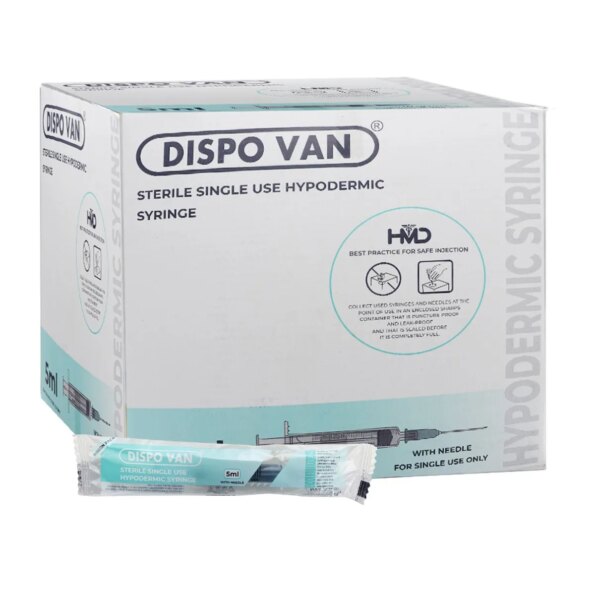 Hmd Dispo Van Syringe 5ml | 24 Gauge | 1 Inch Needle