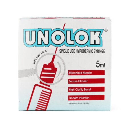 HMD Unolok Syringe 5ml | 24 Gauge | 1 Inch Needle