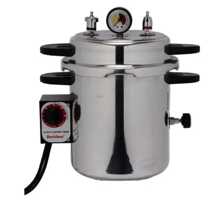 Life Stericlave 26 Litres Electric With Rotary Timer And 2 Drums (11x5inches each) ( ST1214MET ) (Suitable for Sterilizing IMPLANT KIT)