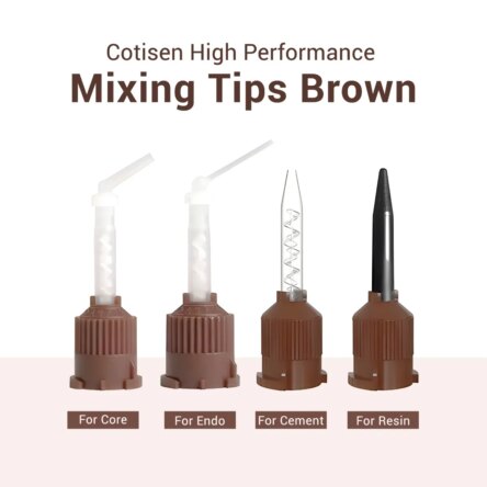 Cotisen Mixing Tips HP Brown/White 1:1 For Endo With Extra Fine Tips