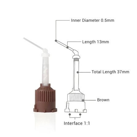 Cotisen Mixing Tips HP Brown/White 1:1 For Endo With Extra Fine Tips