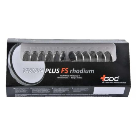 GDC Mouth Mirror Tops Fs Rhodium Coated Pack Of 12 Pcs – 4 (Mmtfs4)