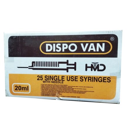 HMD Dispo Van Syringe 20ml | 22 Gauge | 1.25 Inch Needle