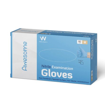 Waldent Nitrile Medical Examination Gloves – Large