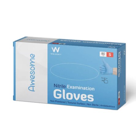 Waldent Nitrile Medical Examination Gloves – Large