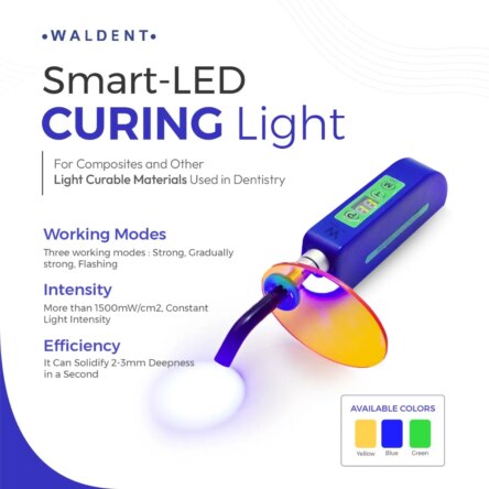 Waldent Smart-LED Curing Light 1500mW-Mustard Yellow