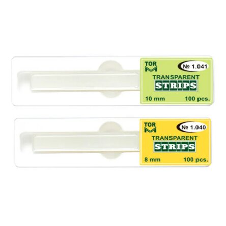 Russia Tor Vm Transparent Strips 10 mm (100 pcs) No. 1.041