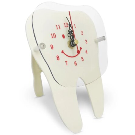 Tooth Shape Table Clock Assorted