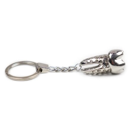 iDENTical Tooth Shape Silver Keychain (YK-068S)