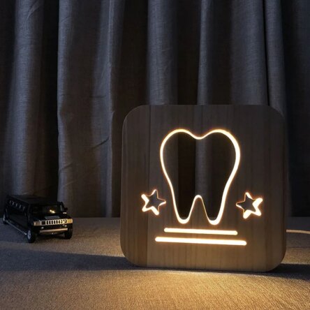 iDENTical Wooden 3D Light Lamp MD-904