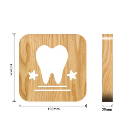 iDENTical Wooden 3D Light Lamp MD-904