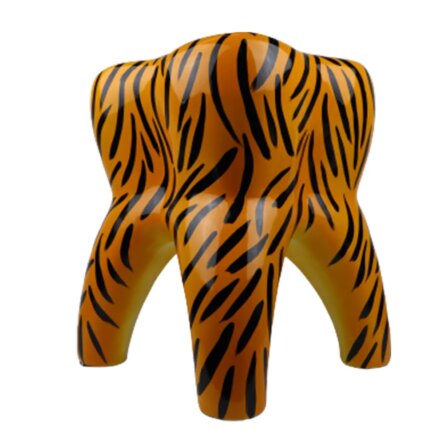 iDENTical Tooth Shape Premium Stool – Tiger