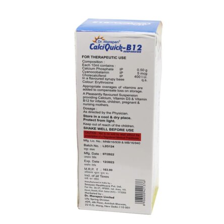 Dr Morepen CalciQuick-B12 Suspension(200ml)