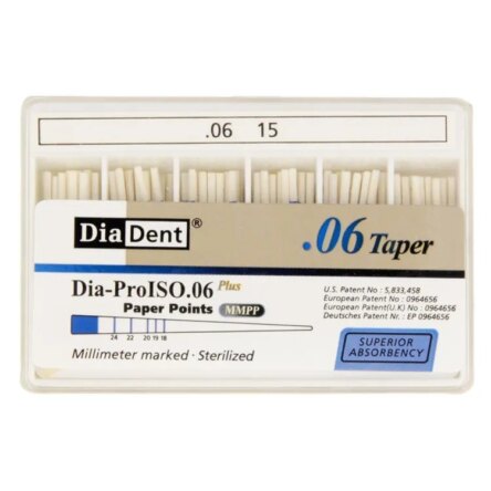 Diadent Paper Point Special Tapered – 6% # 25