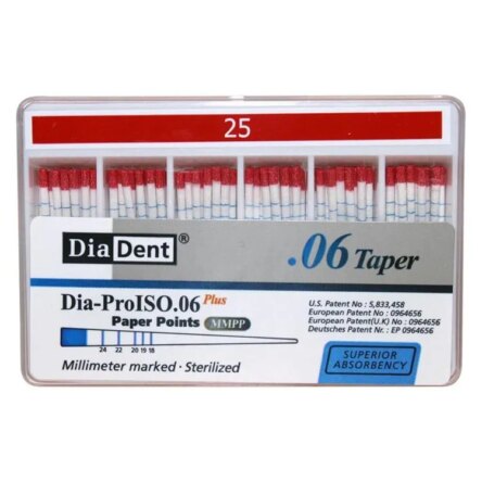 Diadent Paper Point Special Tapered – 6% # 25