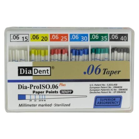 Diadent Paper Point Special Tapered – 6% # 25