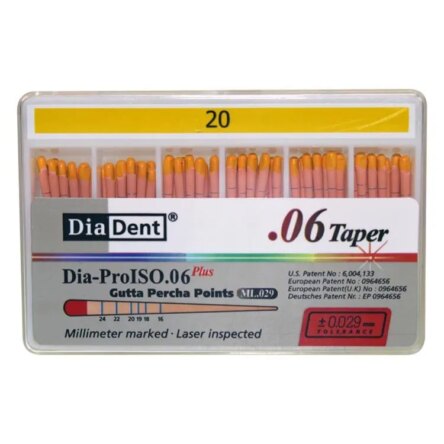 Diadent Gutta Percha Special Tapered – 6% # 45-80