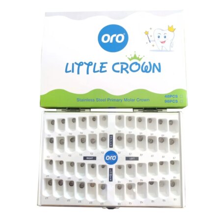 Oro SS Little Crown Primary Molar Kit - 96 Pcs