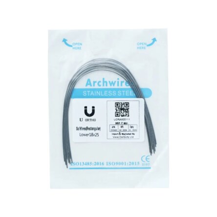 U Ortho Ss Wires (Rectangular) Upper 17 x 22