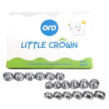 Oro SS Little Crown Primary Molar Kit – 96 Pcs