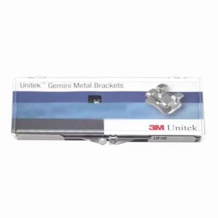 3M Unitek Gemini Metal Twin Brackets Cuspid Hook Mbt – 0.022 5×5 (119-154)