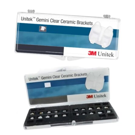 3M Unitek Gemini Clear Ceramic Brackets MBT – 0.022 5×5 (117-100)