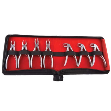 GDC Extraction Forceps Pedo Set Of 7 In Pouch Standard (EFPSP7)