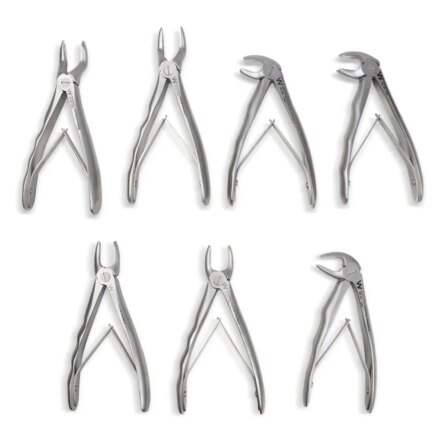 Waldent Pedodontic Extraction Forceps Kit – Premium (set of 7) K1/9