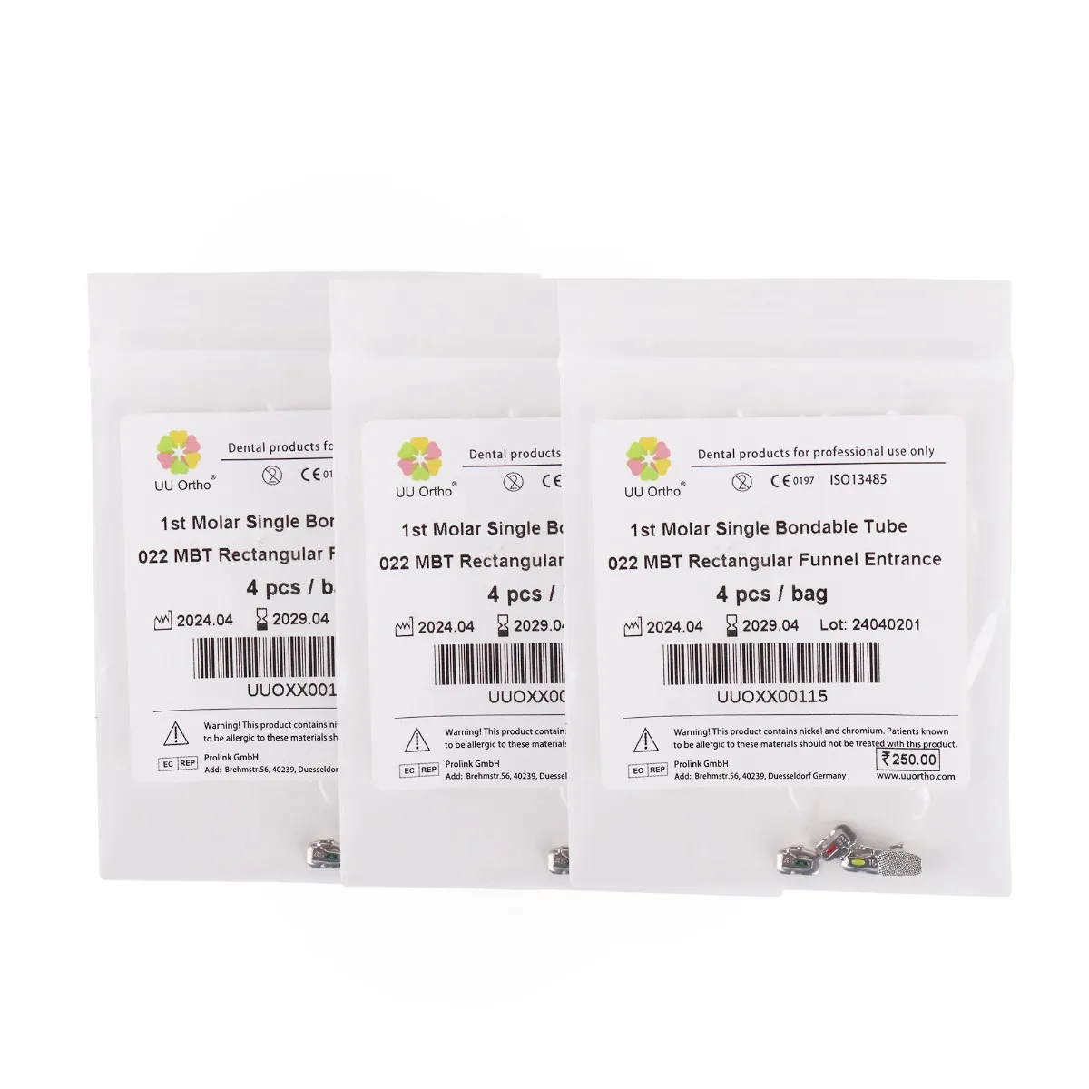 UU Ortho Bondable Buccal Tubes U2L1 1st Molar UU Ortho Bondable Buccal Tubes U2L1 1st Molar