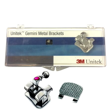 3M Unitek Gemini Metal Twin Brackets Cuspid Hook Mbt – 0.022 5×5 (119-154)